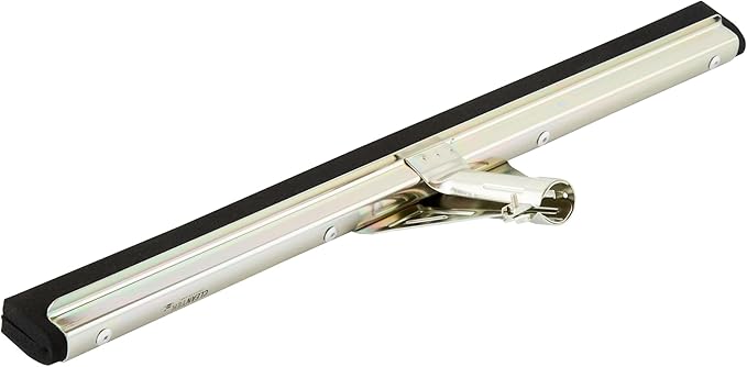 Restaurantware-SQUEEGEE ONLY: Clean Tek Professional 21.75 Inch Floor Squeegee 1 Broom With Double Rubber Blade - Handle Sold Separately Heavy-Duty Steel Wiper For Concrete Floor