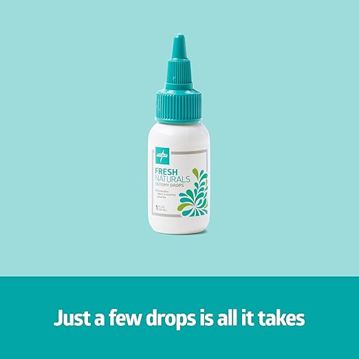 Medline Naturally Fresh odor Eliminator Ostomy Drops Plant Based Odor Neutralizer Deodorant Safe Effective 1 oz Bottle 12 Pack