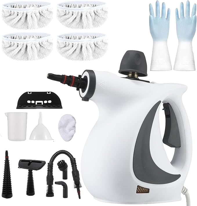 Handheld Steam Cleaner Portable Cordless Pressure Washer Pressurized Handheld Multi-Surface Natural Lightweight for Tile Sink Stove Windows Upholstery Car Home