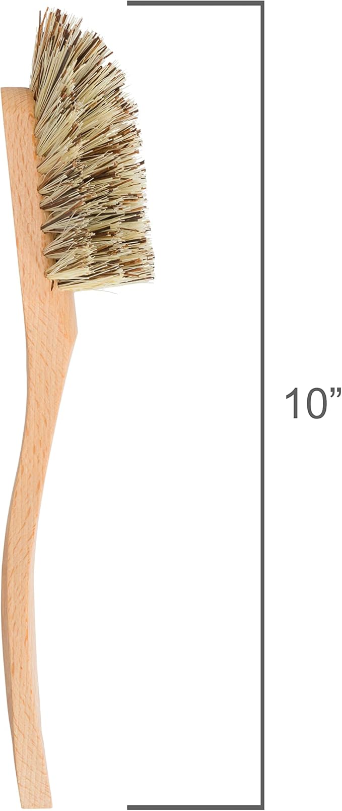 Redecker Extra Long Curved Dish Brush Extra Strong Union Fiber Bristles Oiled Beechwood Handle 10-1/2 Inches Made in Germany