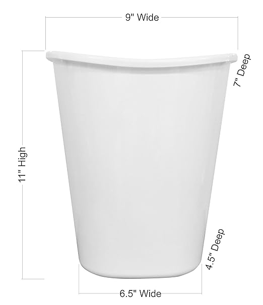 Personalized Moroccan &amp Damask Waste Basket - Double Sided (Black)