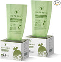 SUPERBIO 2.6 Gallon Flat Top Compostable Food Waste Bags 100 Count 2 Pack9.84L Food Scrap Bags BPI Certified and OK compost INDUSTRIAL