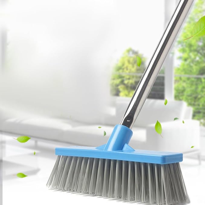 Electric Cleaning Brush Scrubber Long Pole Bathroom Brush for Shower Stiff Bristle Grout Removal Tool