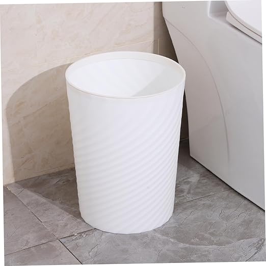 Uonlytech Large Capacity Lidless Trash Can White Garbage Bin for Office Living Bathroom Kitchen Sturdy Wastebasket Without Lid Easy to Use Home Waste Container