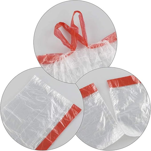 13 Gallon Plastic Drawstring Garbage Bags Trash Can Liners Bags 110 Counts Clear