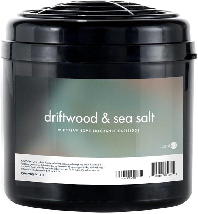 ScentAir Whisper Home Monthly Plug-in Refill Fragrance Cartridge for Home and Office Amazon Exclusive Driftwood &amp Sea Salt