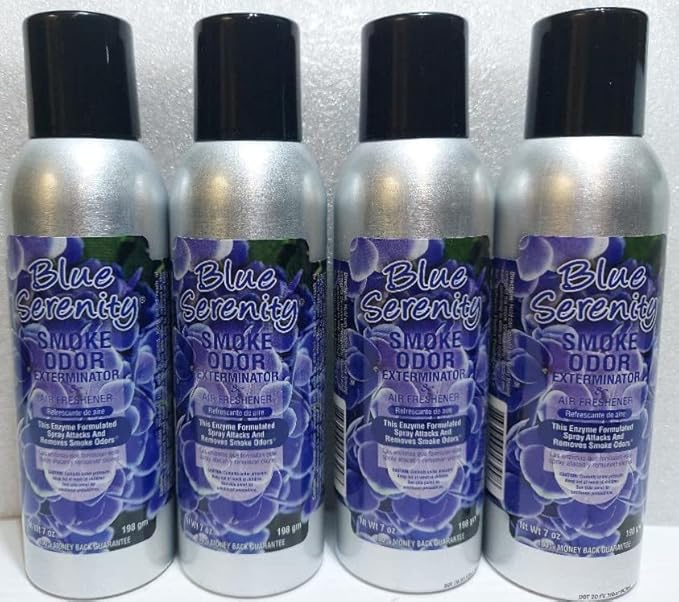 Smoke Odor Exterminator 7oz Large Spray Blue Serenity Spray (4)