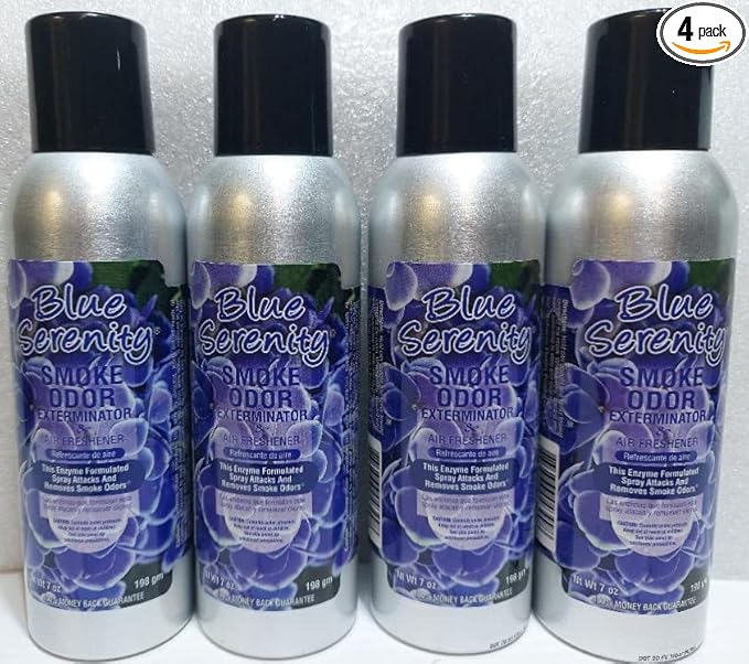 Smoke Odor Exterminator 7oz Large Spray Blue Serenity Spray (4)
