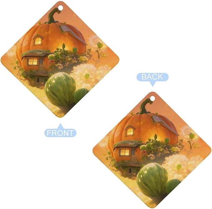 5PCS Car Air Freshener Hanging Personalized Double Sided Witch's Twilight Car Fresheners Long Lasting New Cars Scents Cute Automotive Freshies for Closets Drawers (tea)