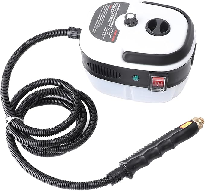2500W Handheld Steam Cleaner High Temperature Pressurized Steam Machine with Brush Heads Rapid Heating and Powerful Deep for Kitchen Bathroom Car (US Plug 110V)