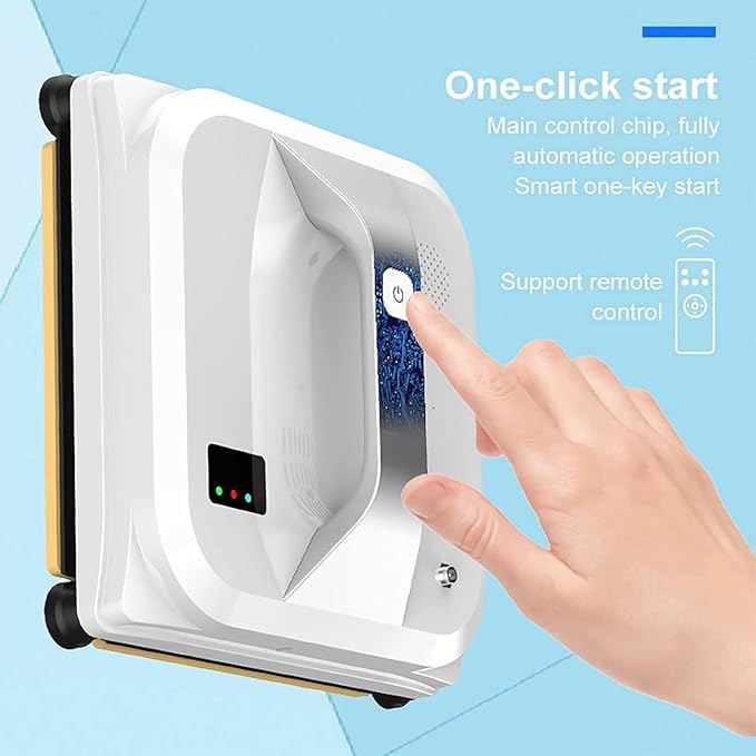 Window Cleaning Robot 3000Pa Great Vacuum Suction Smart Window Cleaning Robot for Glass Mirrors &amp Tile - Commercial/Household Automatic Robot High-Rise Glass Cleaner