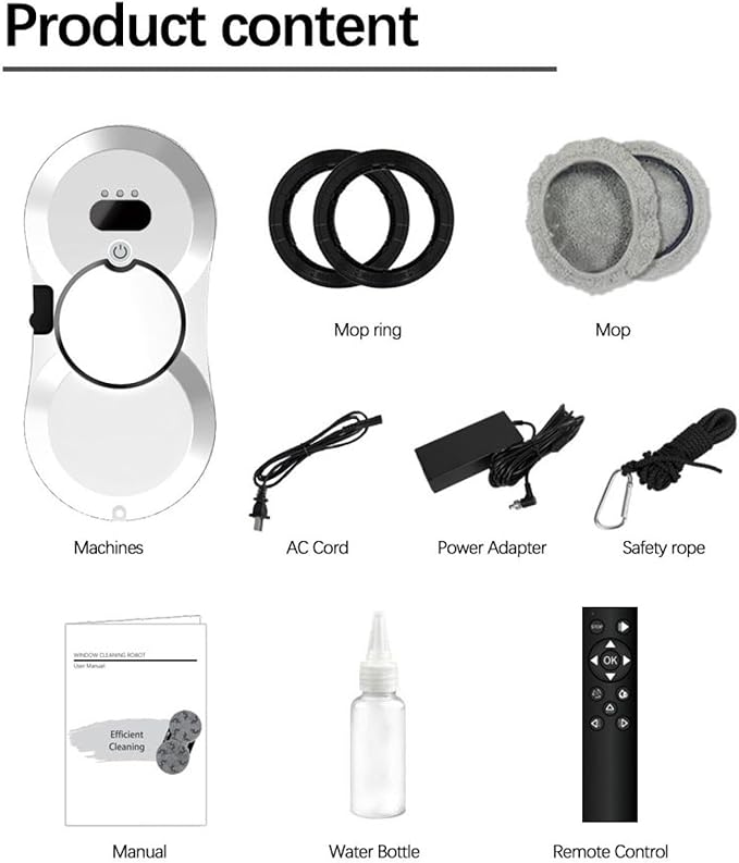 Automatic Water Jet Window Cleaner Robot Intelligent Home Automatic Window Cleaning Ultra-Thin Water Jet Window Cleaner Electric High-Level Double-Sided Glass Wiping