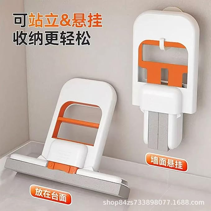 Multi-Functional Handheld mini mop for Lazy People no Need to wash by Hand mini Kitchen Desktop Sponge Absorbent mini mop (Two Small mops on The Desktop)