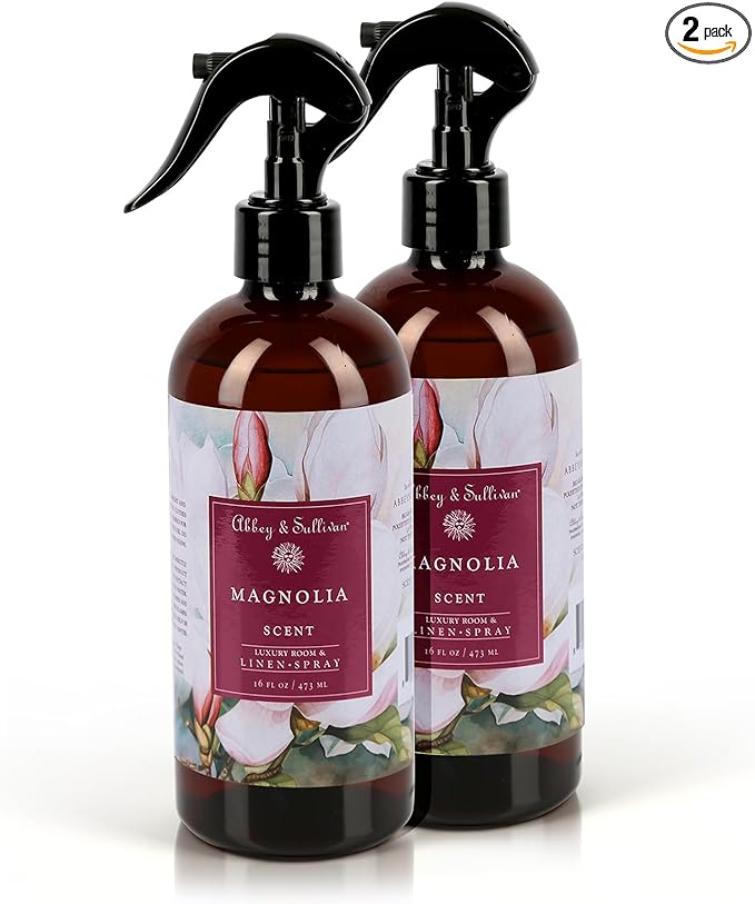 Abbey &amp Sullivan Linen Spray Magnolia Fabric Freshener and Fragrance Room Spray Pack of 2 16 oz