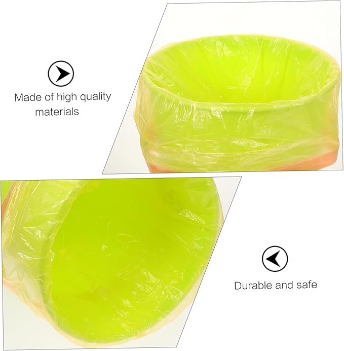 10 Packs Disposable Thickened Trash Bags with Drawstring Yellow Garbage Bags for Home Kitchen Office Large Capacity Odorless Premium PP Plastic Practical Rubbish Liners for Easy
