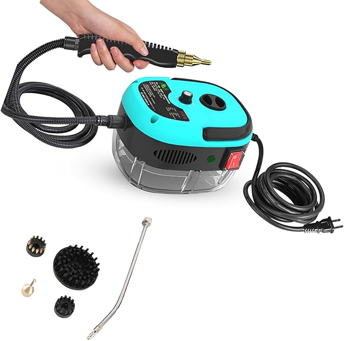ZJchao Steam Cleaner 2500W Portable High Temperature Pressurized Steam Cleaning Machine Handheld Steam Cleaner Steam Cleaner for Home with Brush Heads for Kitchen Furniture Bathroom