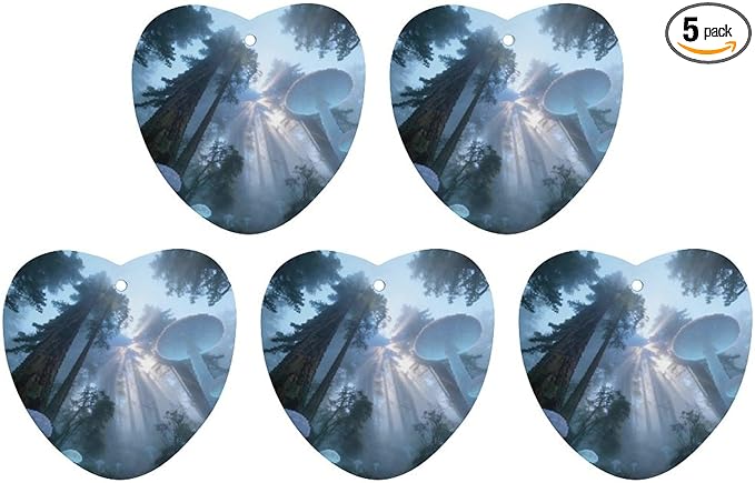 5PCS Car Air Freshener Hanging Personalized Double Sided Tropical Rainforest Car Fresheners Long Lasting New Cars Scents Cute Automotive Freshies for Closets Drawers (tea)