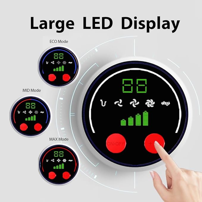 43KPa Cordless Vacuum | 300W 6-in-1 Lightweight with Crevice Tool | 3 Speeds &amp 45min LED Display | Green Light Dust Detection for Dark Areas | Handheld Car Vacuum Accessory VEAVON
