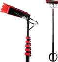 Water Fed Pole Kit Water Fed Brush Cleaning System Aluminum Outdoor Window Cleaner Window Glass Cleaning and Washing Tools Solar Panels (36ft/10.8m)