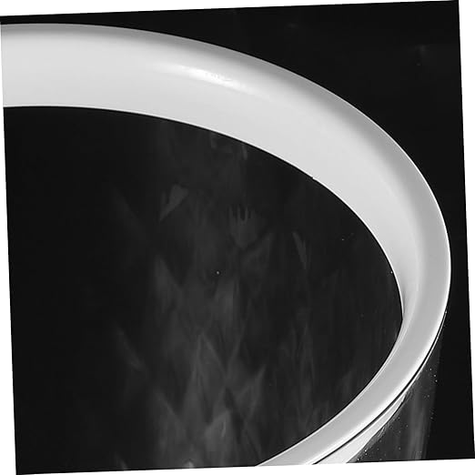 Unomor Transparent Round Trash Can Wastebasket for Bathroom Kitchen Office and Bedroom Lightweight Portable Garbage Container with Capacity for Easy Use