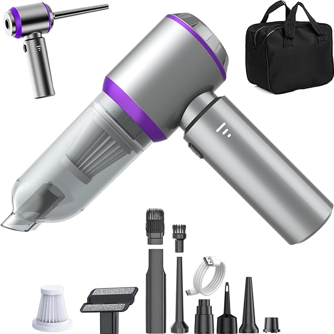 Car Vacuum Cleaner High Power 20000Pa – Cordless Handheld Mini Vacuum &amp Air Duster for Car &amp Desk Home Office &amp Camping Ideal Gift for Men &amp Women 6000mAh Battery