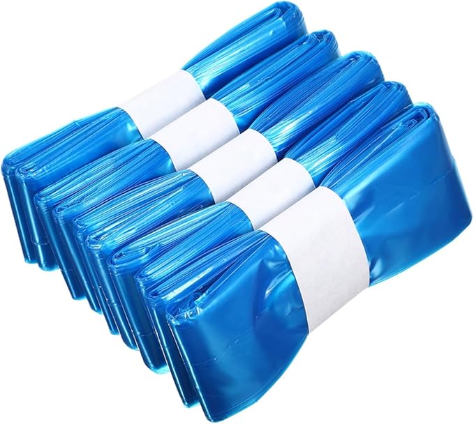 VOSAREA 5 Rolls Blue Pe Disposable Diaper Trash Bags 260mm X 7m Thickened Odor-proof Garbage Bags for Diaper Pail and Outdoor Trash Containers