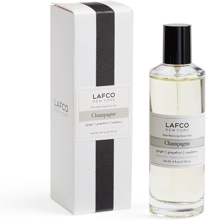LAFCO New York Odor Removing Room Mist Champagne - 4 oz - Eliminates Unpleasant Scents &amp Provides Luxurious Fragrance - Up to 750 Pump Sprays Per Bottle - Made in the USA