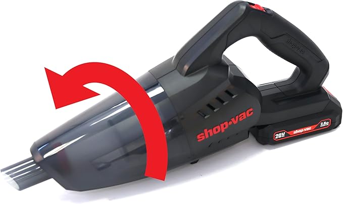Shop-Vac 5430087 Handheld Vacuum Cordless Rechargeable Lithium 20V Lightweight Design Ideal for Quick Cleanups in Home Garage and Vehicle
