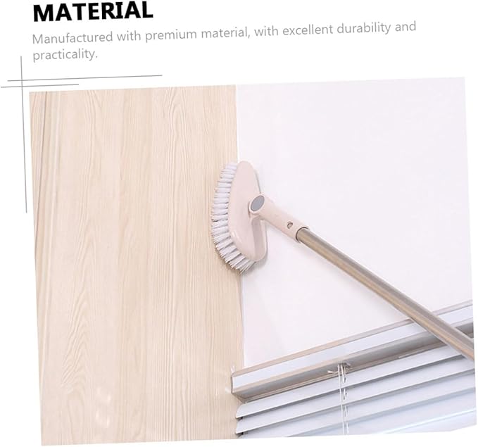 Bathroom Cleaning Brush Handle Ergonomic Rotatable Design for Hard Reach Areas for Floor and Toilet Cleaning Bristles