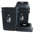 4 Packs 18 Gallon Large Commercial Trash Can Kitchen Waste Bin with Lid Plastic Tall Garbage Can Outdoor 30 High