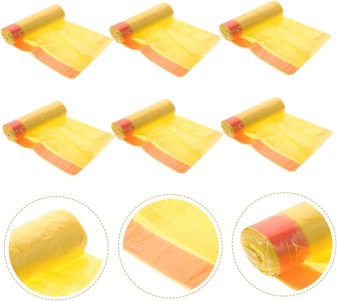 10 Packs Disposable Drawstring Trash Bags with Handles Large Capacity Plastic Rubbish Bags for Household Waste Sturdy Garbage Liners