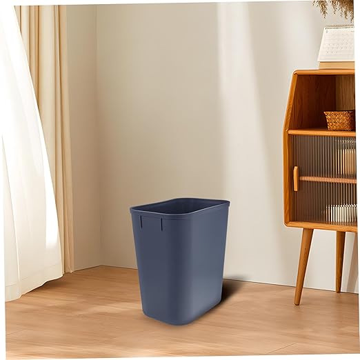 LIFKOME Square Basket 15l Wastebasket for Office Bathroom Kitchen Compact Grey