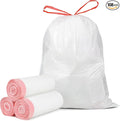 Ultra Thick 15 Gallon Drawstring Trash Bags 108 Count Heavy Duty Large Plastic Garbage Bag Leak Proof Trash Can Liners for Tall Kitchen Home Office Lawn Outdoor White