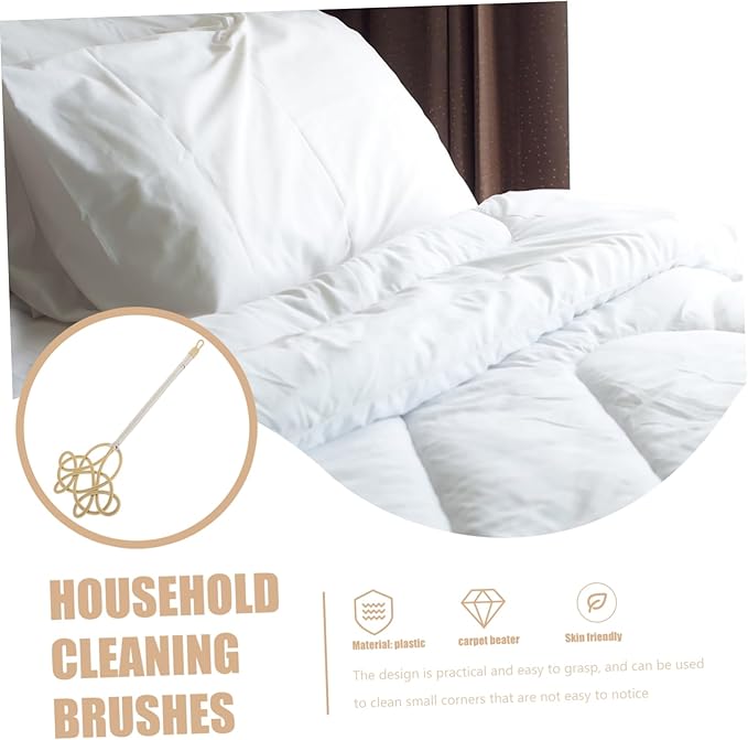 Imitation Rattan Quilt Duster Removal Tool Long Handle Washable Duster for Home Cleaning