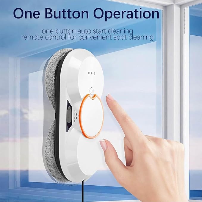 Smart Window Cleaning Robot with Double Automatic Water Jet and 5600Pa Suction Power Multi-Function Cleaning Machine for High Windows Tiles Glass Door Inside Outside