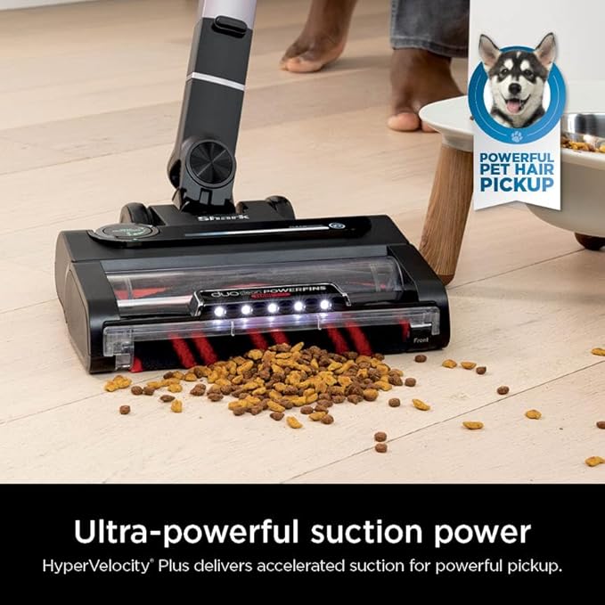 Shark Stratos Cordless Vacuum with Clean Sense IQ and Odor Neutralizer MultiFlex Wand Includes Crevice Tool &amp Anti-Allergen Brush Up To 60 Minute Runtime Ash Purple IZ862H