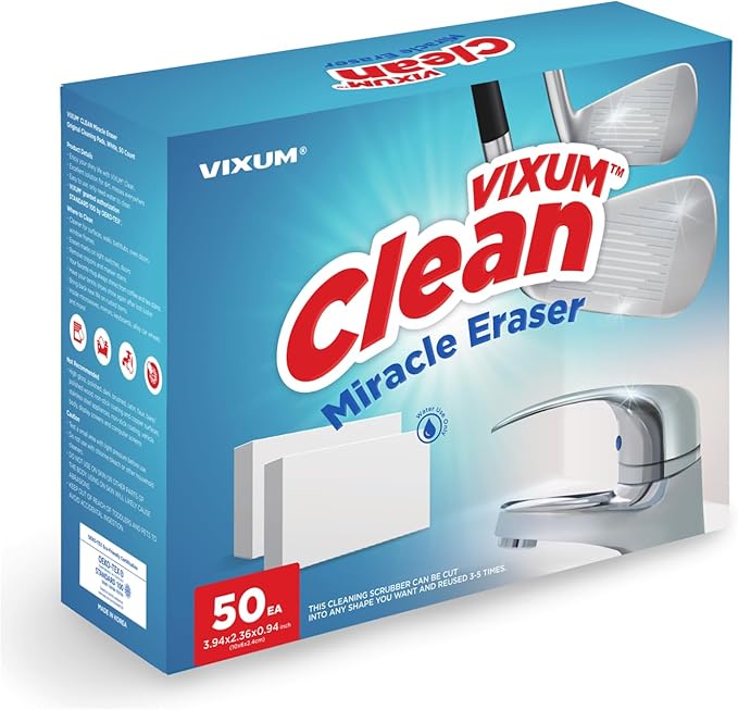 CLEAN Miracle Eraser Pads 50 Count – Multi-Surface Chemical-Free Cleaning Pads for Home