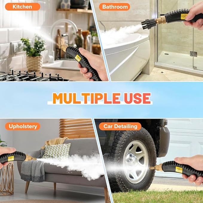 Handheld Steam Cleaner Portable High Pressure Steamer for Cleaning for Furniture Car Shower Kitchen Bathroom US Plug