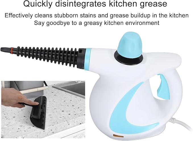 Portable Handheld Steam Cleaner High Temperature Pressurized Steam Cleaning Machine with Brush Heads for Home Kitchen Bathroom Car Auto Power Cleaning Steamer for Cleaning (US