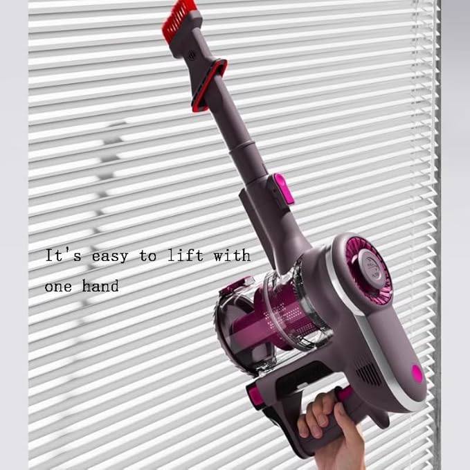 Half Scale Cordless Vacuum Cleaner Lightweight Stick Vacuum with Powerful Suction Runtime Self-Standing Rechargeable Vacuum Cleaners for Home Hardwood Floor Carpet Pet Hair 2500mAh Battery