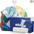 Plasticplace 40-45 Gallon Trash Bags │ 1.2 Mil │ Clear Heavy Duty Garbage Can Liners │ 40 x 46 (100 Count)