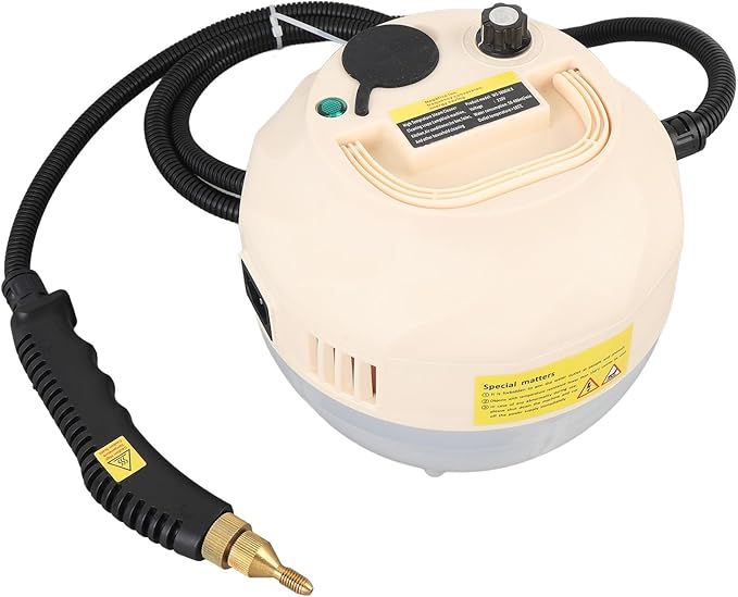 1500W Handheld Steam Cleaner 15s Fast Heating Multi Purpose Portable Car Steamer with 3 Brush Head for Home Kitchen Floor Tile GroutCouch and Car with Safety Lock (US