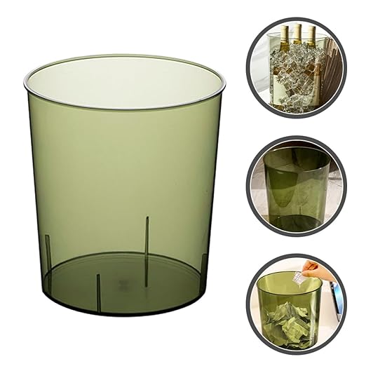 ARTIBETTER Large Capacity Trash Can Household Garbage Bin Plastic Wastebasket for Living Room Office Bathroom Green XL Open-top Trash Storage Container