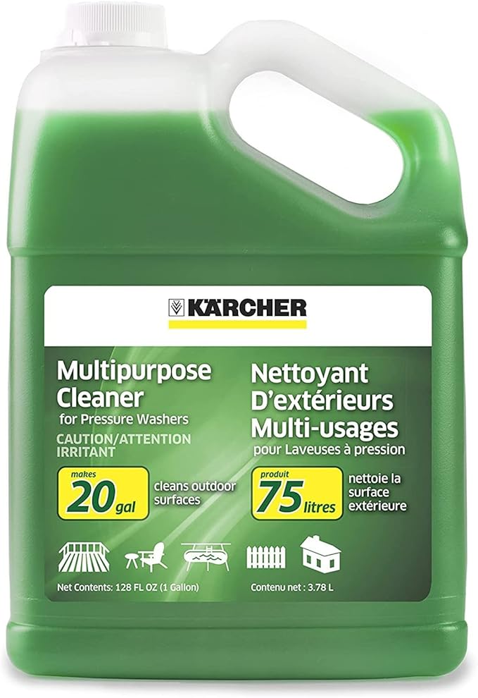 Kärcher Pressure Washer Cleaning Soap Concentrate Bundle - Multi-Purpose for Outdoor Surfaces Car Wash &amp Wax 1 Gallon Each
