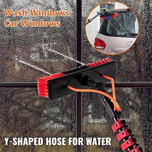 Glass Cleaning Brush Home Water Fed Telescopic Pole Kit Solar Panel Brush Rotating for Photovoltaic PanelWater Fed Pole Kit Extension Pole Outdoor Window Cleaner Brush Solar Panel Cleaning