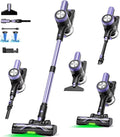 Cordless Vacuum Cleaner 46Kpa/55 Mins Vacuum Cleaners for Home Self-Standing Stick Vacuum Purple