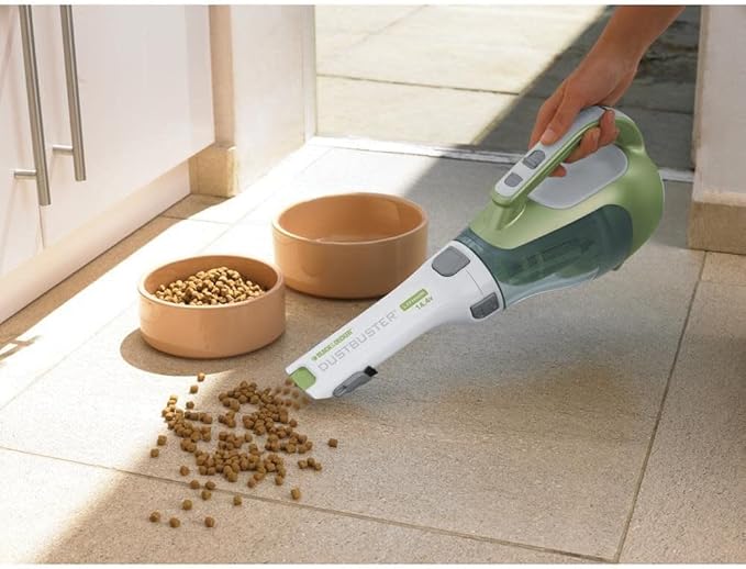 BLACK+DECKER dustbuster AdvancedClean Handheld Vacuum Cordless Compact Home and Car Vacuum with Crevice Tool Rotating Nozzle and Charging Station Large Dust Bowl (CHV1410L)