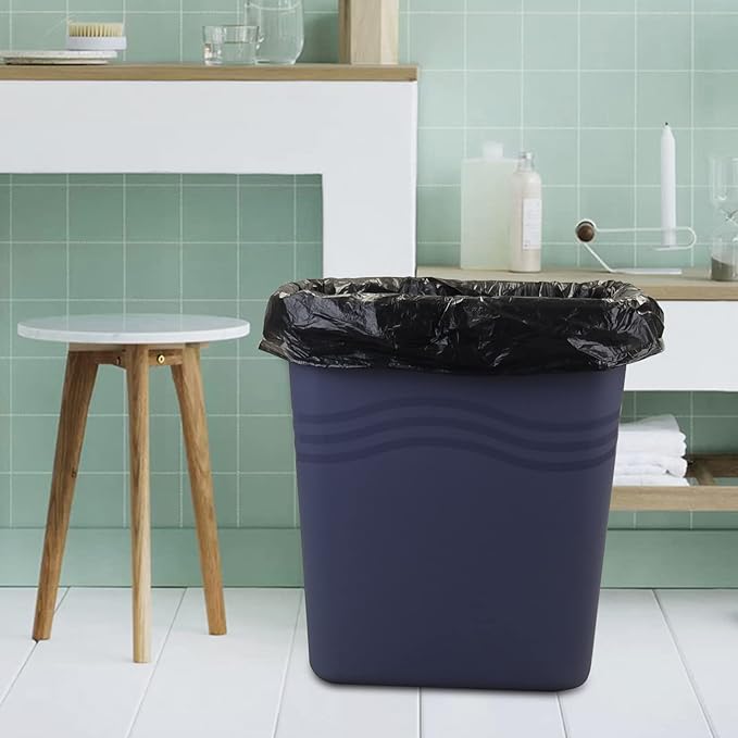 8 Gallon Black Trash Bags Waste Bin Liners for Kitchen Office (6 Rolls/150 Counts)