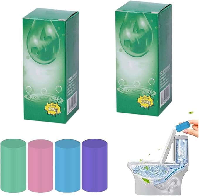 Concentrated Descaling Toilet Cleaning StickFour Scents of Toilet Cleaning Sticks2024 Upgrade Effective Toilet BowToilet Cleaning Powerful Descaling Toilet Bowl Cleaners Stick(Green)