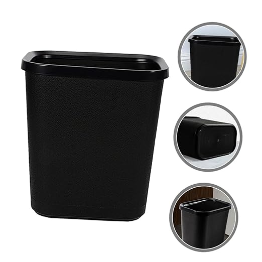 Thickened Plastic Wastebasket Garbage Container for Living Bathroom Bedroom Office Hotel Opening Trash Bin Without Lid Sturdy Waste Bucket for Home and Dorm Use